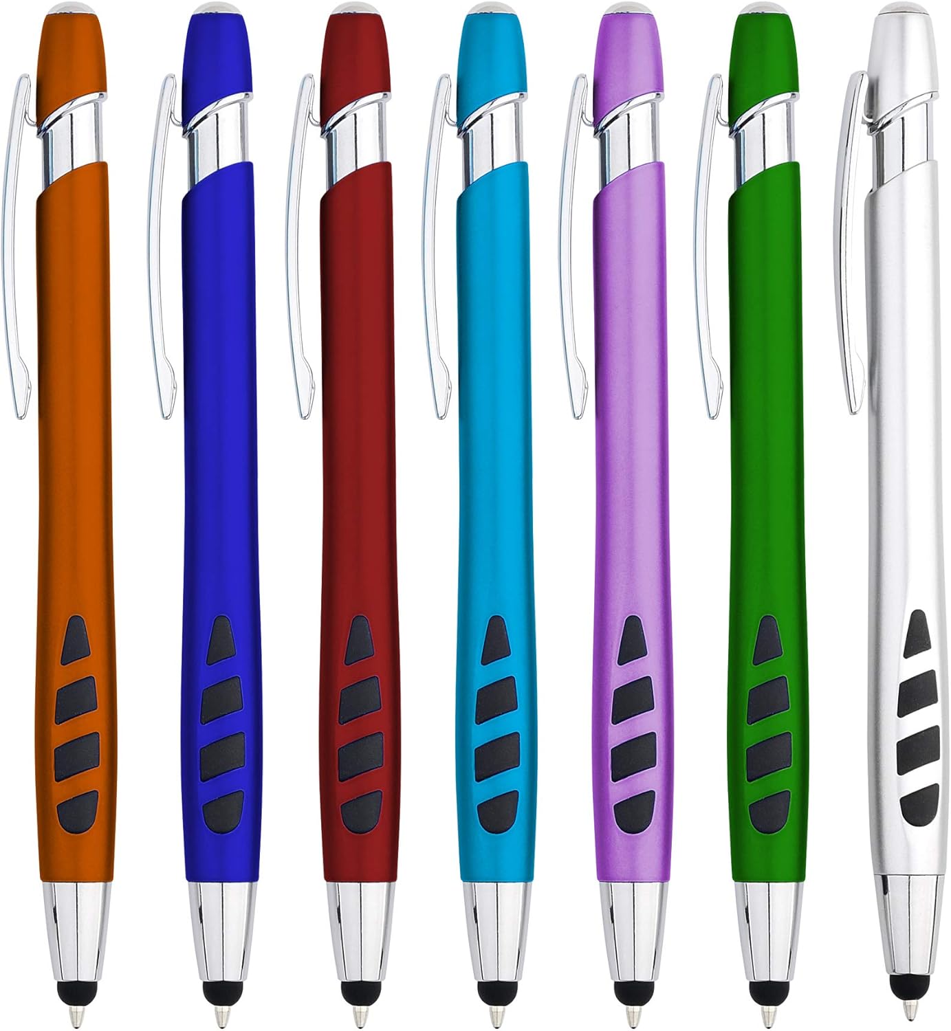 Personalized with Your Custom Logo or Text Pens-300 Pack Bulk-for Businesses, Parties, and Events, 2 in 1 Capacitive Stylus & Ballpoint Pen Compatible with Most Touchscreen Devices, Red