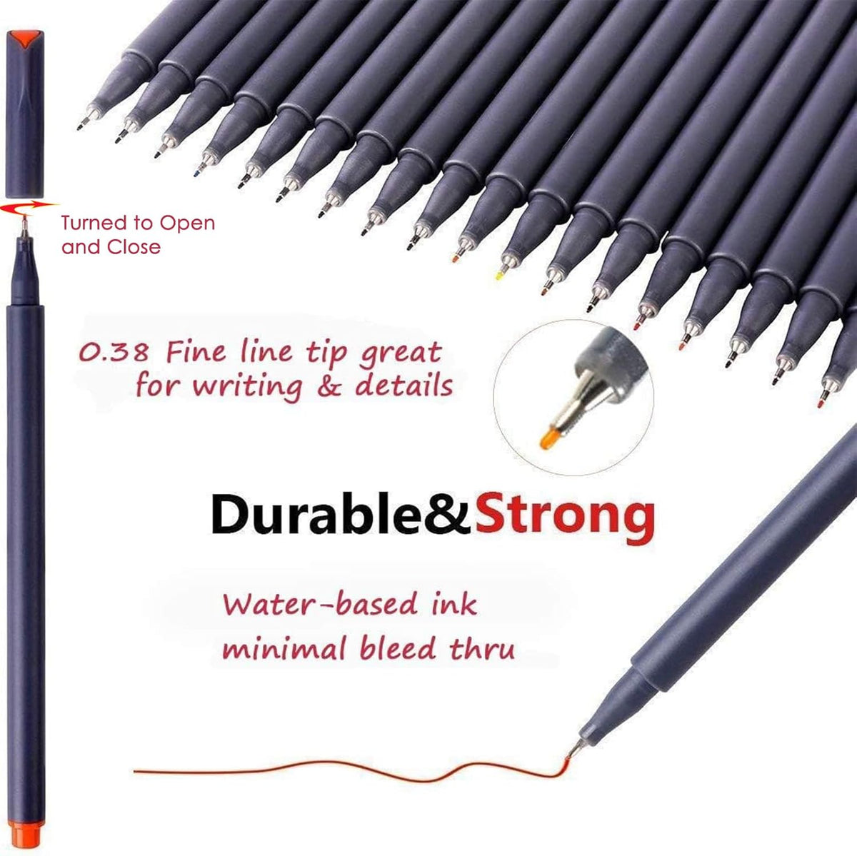 iBayam Journal Planner Pens Colored Pens, Office School Supplies, Fine Point Fineliner Drawing Art Markers for Bullet Journaling Scrapbooking Notebook Writing Note Taking Calendar Stationary, 18-Color