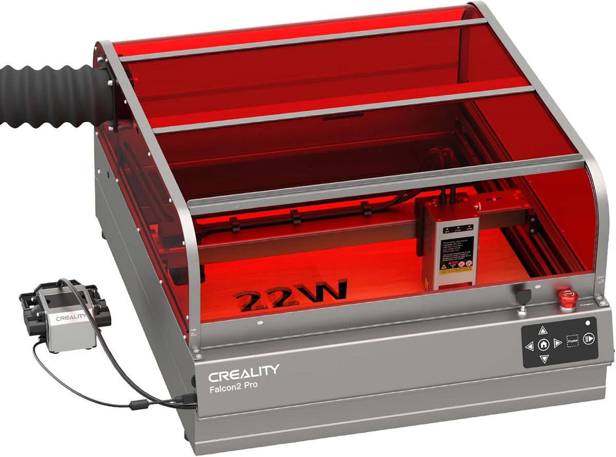 Creality Falcon 2 Pro S 22 Laser Engraver with Air Assist, 22W Enclosed Laser Engraver and Cutter Machine, Camera Visual Assistance, Laser Engraving Machine for Wood Metal Gifts Batch Process
