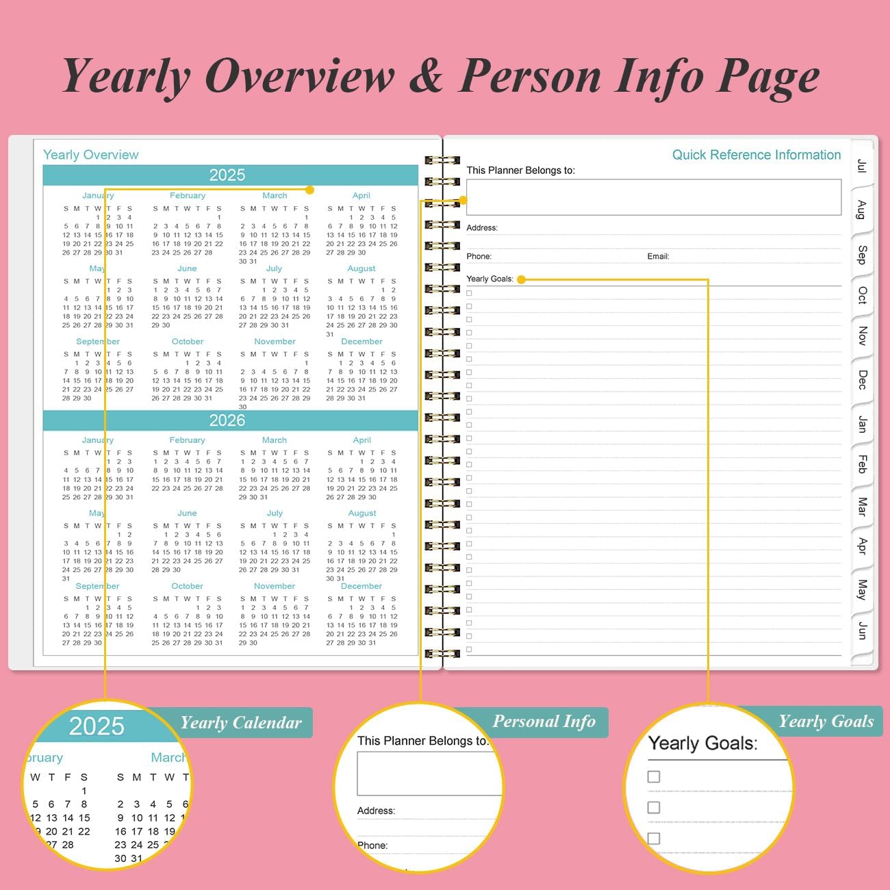 2025-2026 Appointment Book & Planner - 8.5" x 11" Daily Hourly Planner 2025 from July 2025 - June 2026, Weekly Appointment Book with 30-Minute Interval, Pink