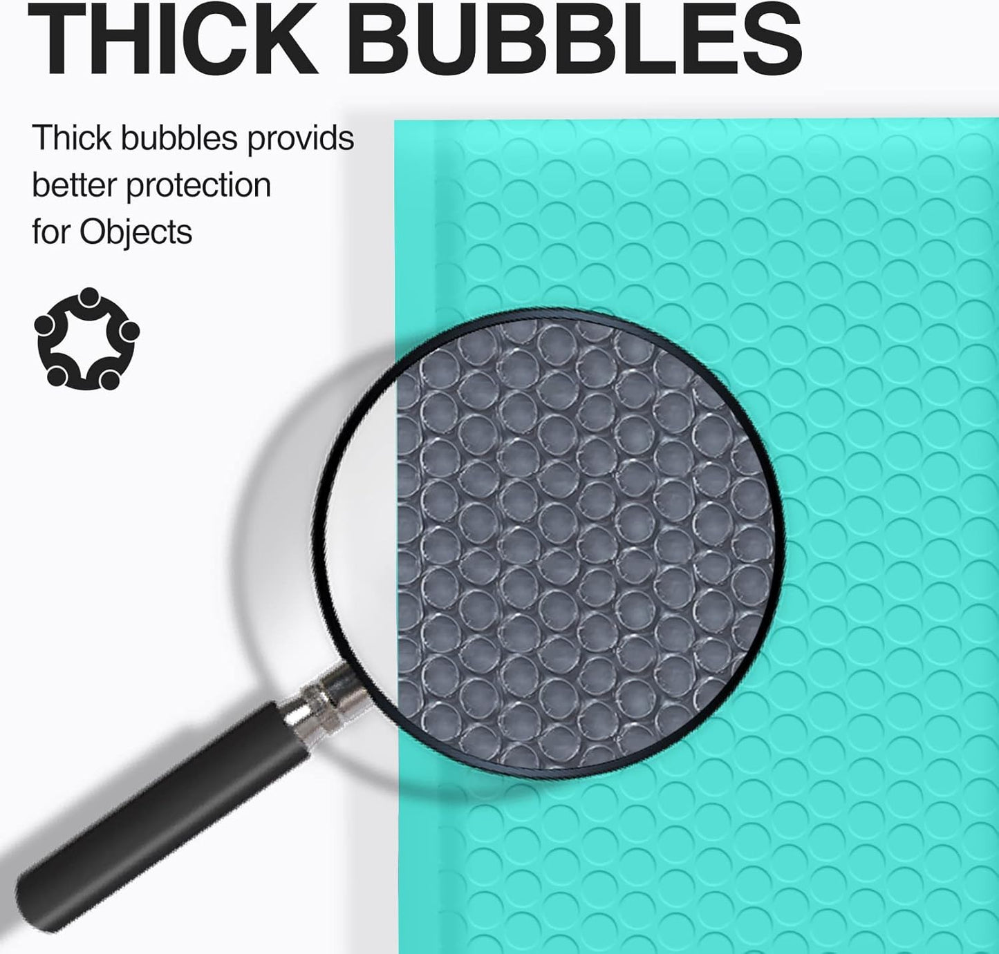UCGOU Bubble Mailers 8.5x12 Inch 40 Pack Usable Size 8.5x11 Inch Teal Padded Envelopes Medium Waterproof Packaging Bags for Shipping Self Seal Strong Adhesive Envelopes for Jewelry Makeup Supplies