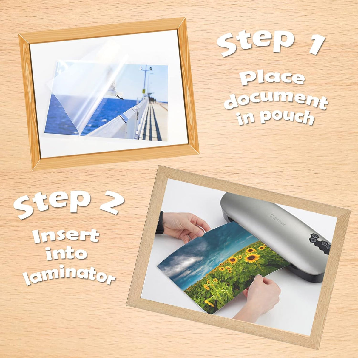 RBHK Thermal Laminating Pouches 8.9 x 11.4 inches, 5 mil Thick, 100-Pack, Clear Plastic Laminator Sheets