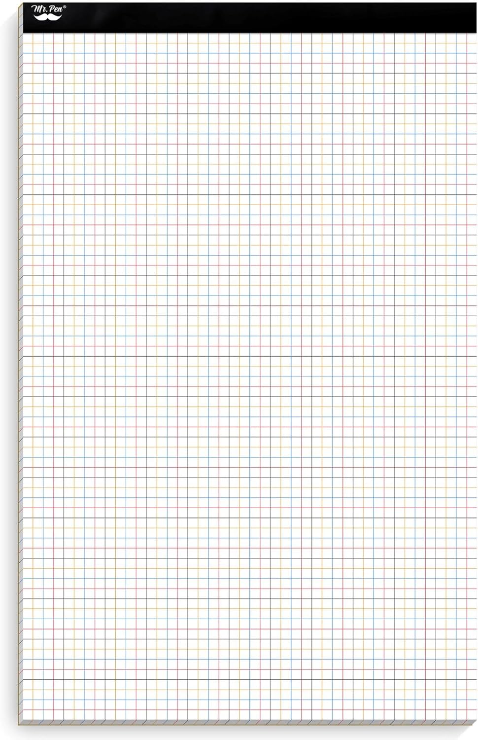 Mr. Pen- Graph Paper, 22 Sheets, 17"x11", 4x4 (4 Squares Per Inch), Colored Lined, graphing paper, grid paper, graph paper pad, 1/4 graph paper 1/4 inch grid, drafting paper, large graph paper