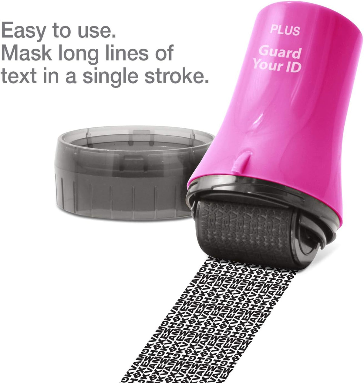 Guard Your ID Wide Advanced Roller 2.0 Identity Theft Prevention Security Stamp Pink