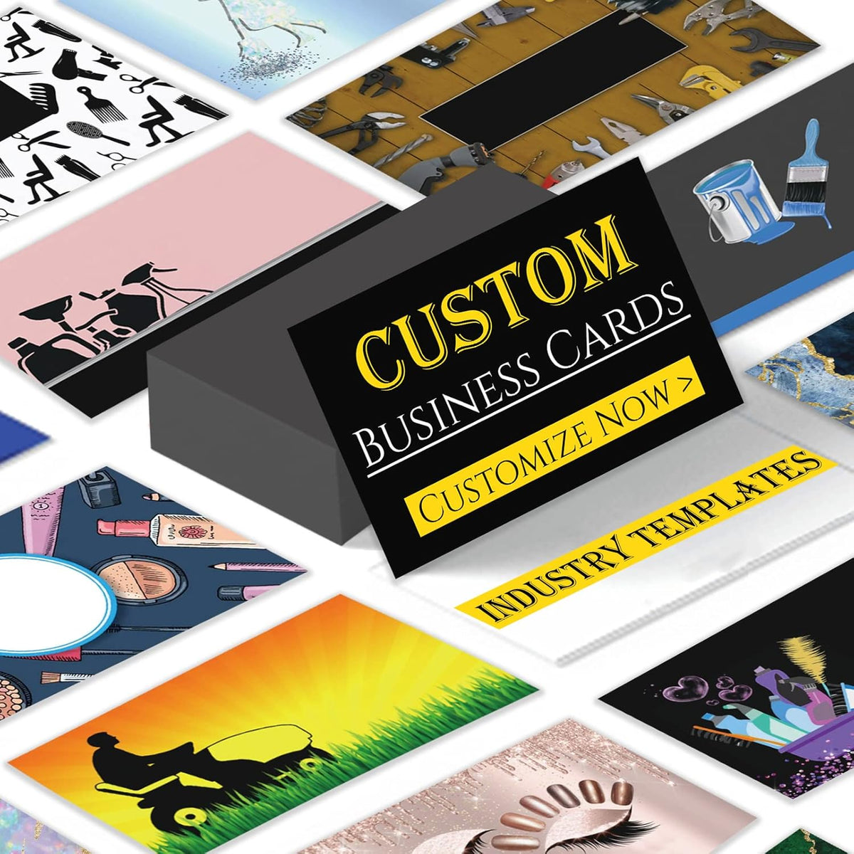 Custom Business Cards Personalized Business Cards for Small Business 300gsm Matte Paper Front & Back Sides Printed 3.5" x 2" - Custom Business Cards1