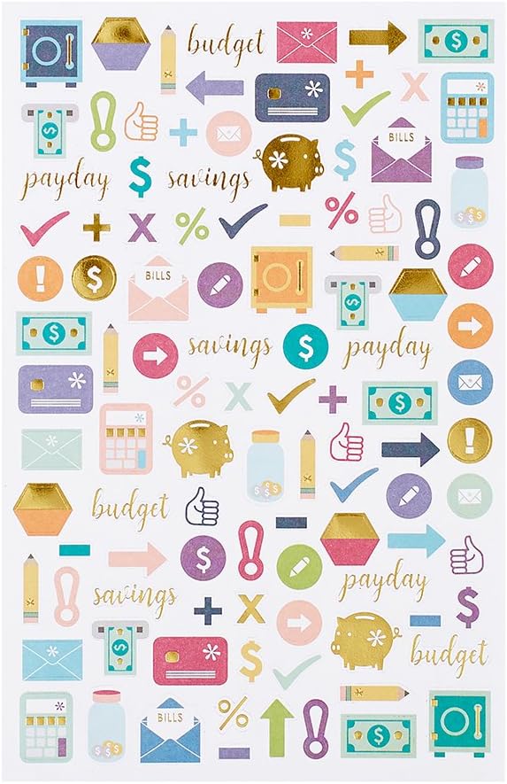 Erin Condren 12 Month Budget Book & Financial Budget Tracker. Debt Track, Expense Planner, Spending Summary w Stickers & Quote Sheet. Petite Planner