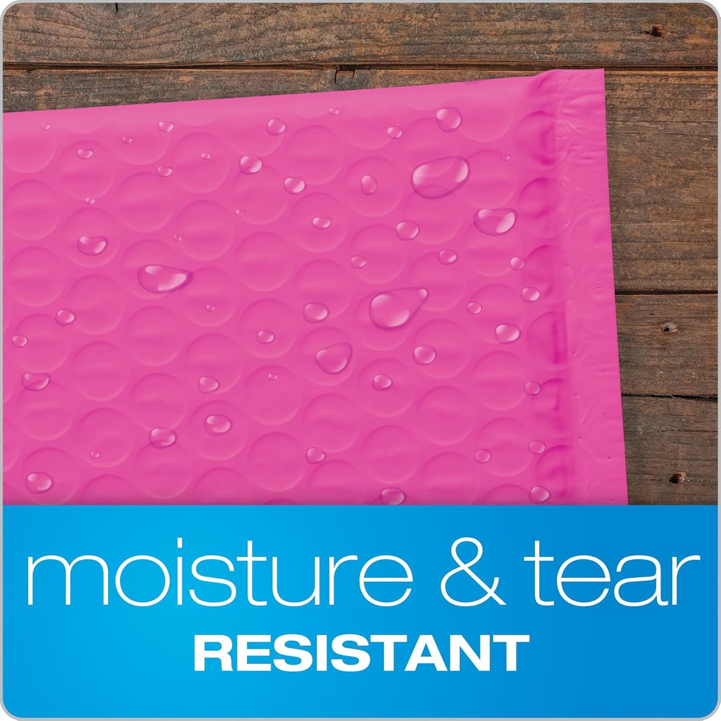 Quality Park Bubble Mailers, 6 x 9 Inch, Pink Poly Mailers, Padded Envelopes, Shipping Envelopes, Water Resistant, Self Seal, 50 Per Box (QUA85858)
