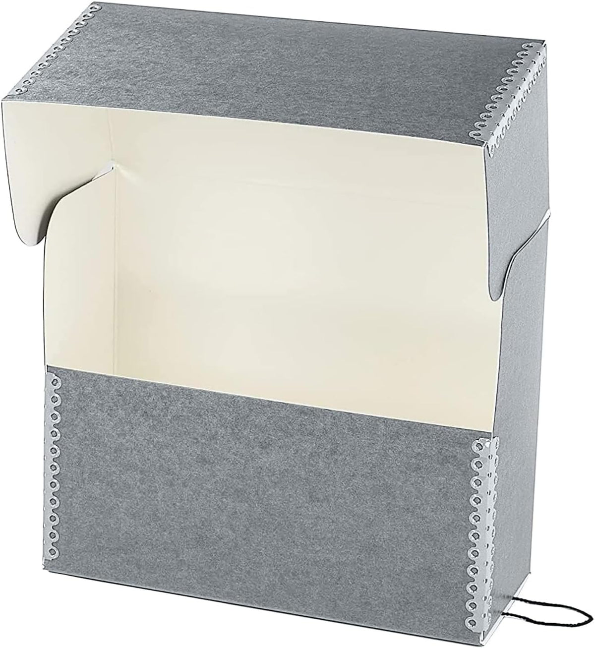 Lineco Archival Document Storage Box with Metal Edge, Acid-Free Gray Boxboard, Organize and Store Files, Prints, Photos, Jumbo-Sized Case 15.5" x 12.5" x 5" Wide, Pack of 2