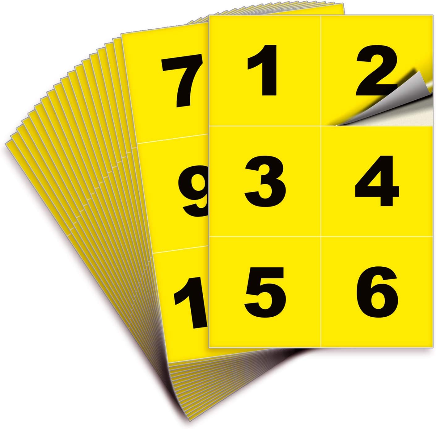 iSYFIX Yellow Consecutive Number Stickers – 1 to 100, 4-inch, 1 Set – Vinyl Self Adhesive Premium Decal, Ideal for Inventory, Storage, Organizing, Boxes, Toolbox, Lockers & More, Indoor/Outdoor