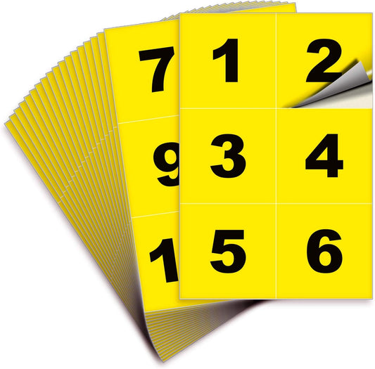 iSYFIX Yellow Consecutive Number Stickers – 1 to 100, 4-inch, 1 Set – Vinyl Self Adhesive Premium Decal, Ideal for Inventory, Storage, Organizing, Boxes, Toolbox, Lockers & More, Indoor/Outdoor