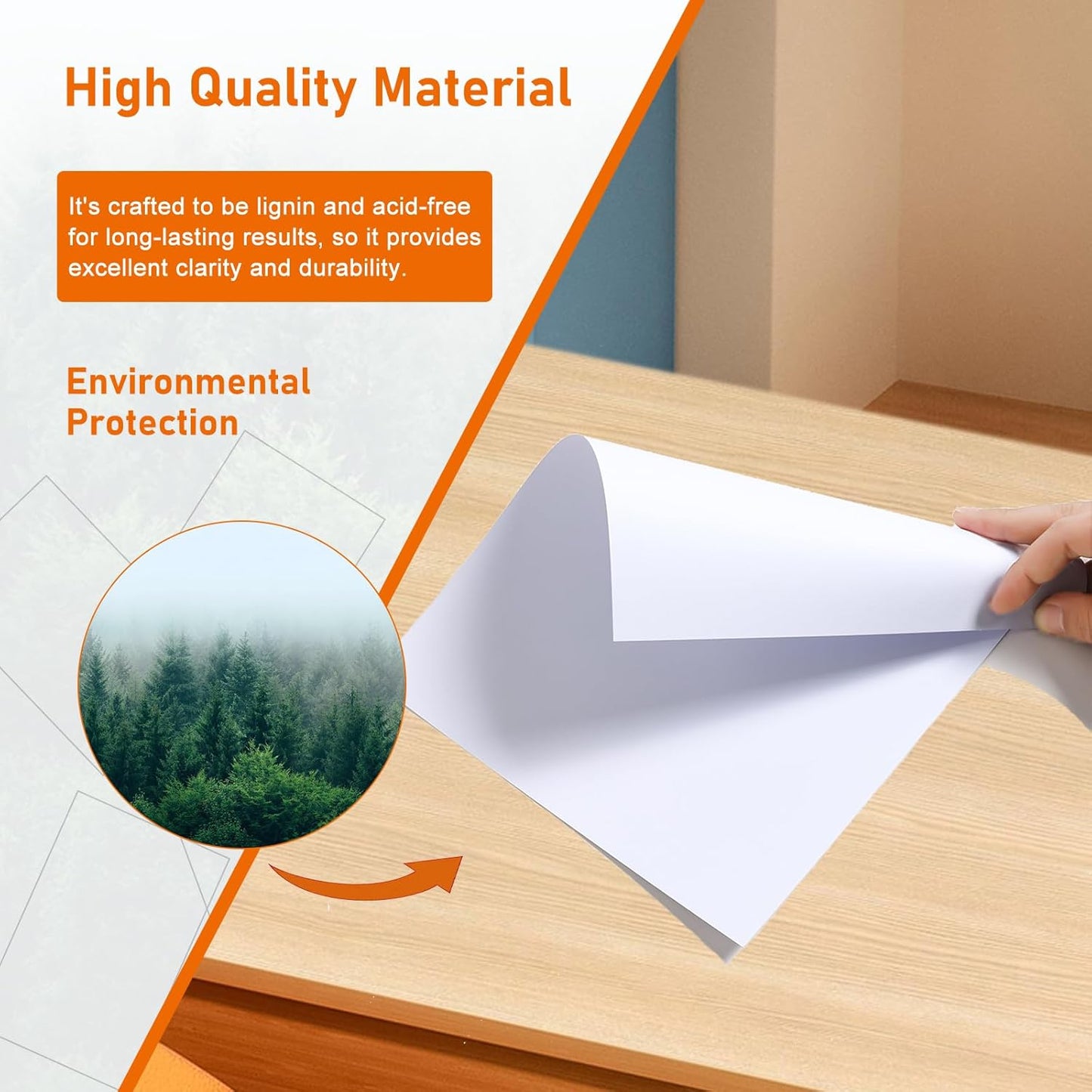 40 Sheets Bright White Cardstock 8.5 x 11 Printer Paper, 75lb Thick Craft Paper Card Stock for Wedding Invitations, Memus, DIY Making Cards, Business Cards, Menus, Birthday