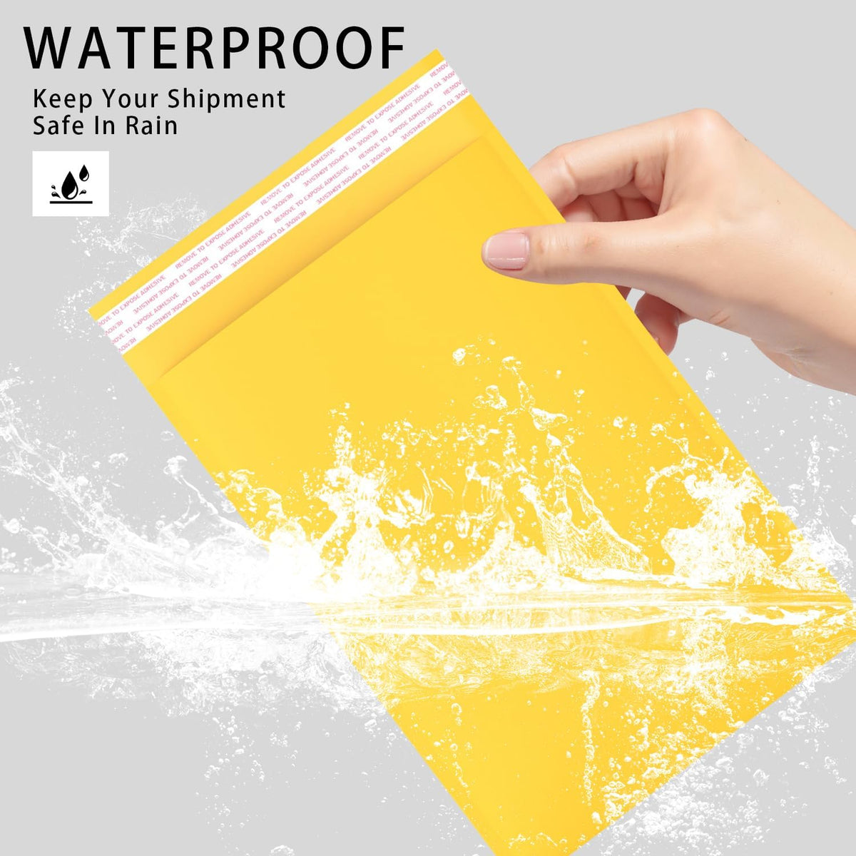 4x7 Inch Yellow Kraft Bubble Mailers - Heavy-Duty Privacy Shipping Bags with Peel-and-Seal Adhesive, Shockproof Packaging for Fragile Items, Jewelry & Documents (50 Pack)