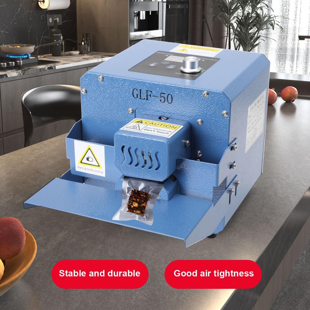 Heat Sealer Machine,Automatic Food Plastic Bag Heat Sealing Machine, Continuous Roller Sealer Temperature Control, Commercial Plastic Bag Sealer For Cookies,Small Shops,Home Kitchen
