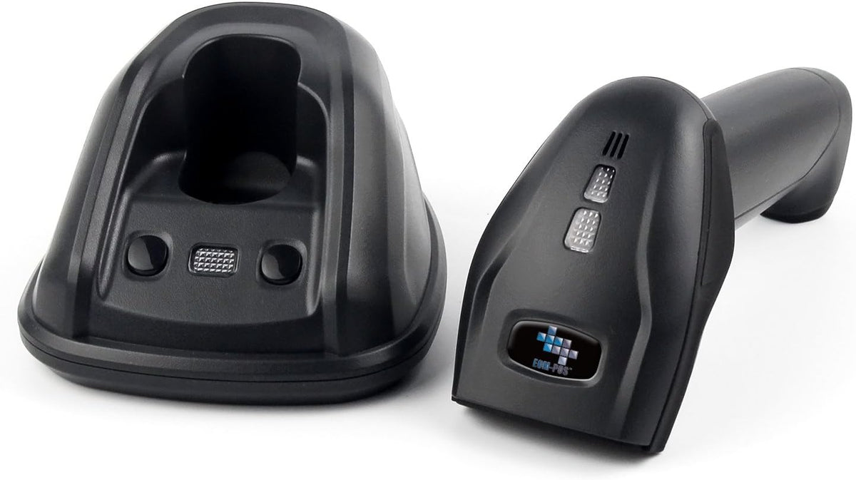 Cordless Wireless Barcode and UPC Code Scanner/Reader with Stand-up Base/Cradle and USB Cord. NOT for Square