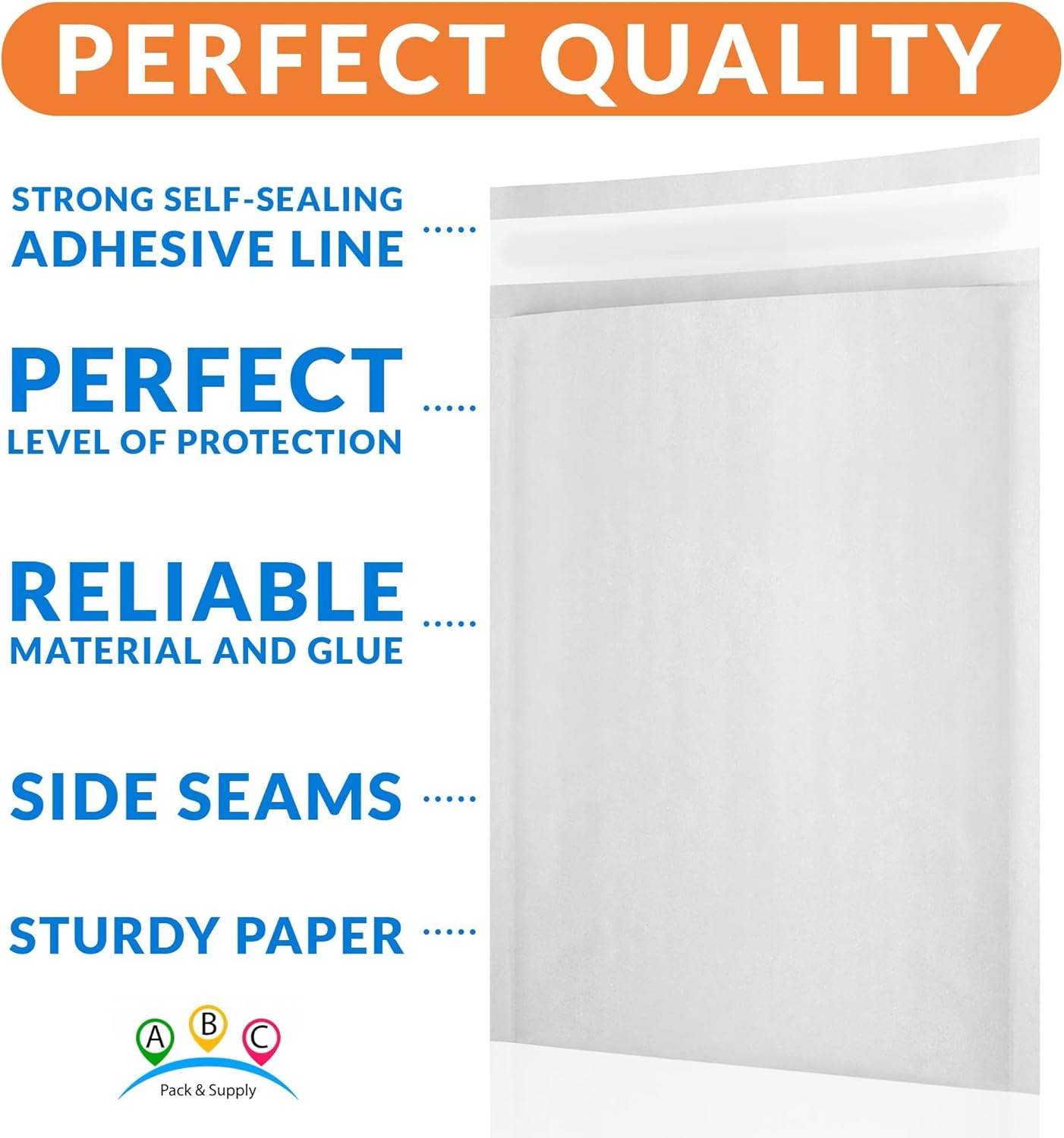 ABC PACK & SUPPLY White Kraft Bubble Mailer Envelopes, 6.5 x 9 Inches. 600 Pack Mail Padded Envelopes Self Seal. Kraft Bubble Mailers. Tear-Resistant Mailing Envelope Padded. Sturdy Paper Mailer