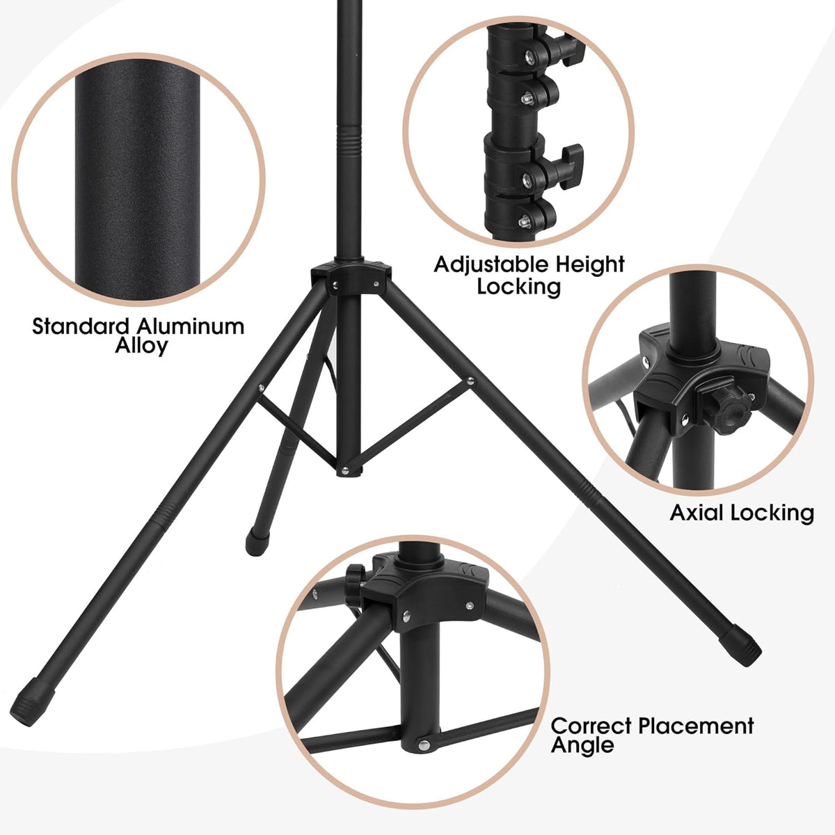 8x5ft T-Shape Backdrop Stand, Adjustable Background Support Stand Kit, Portable Photo Banner Holder with 6 Spring Clamps, Sandbag, Carry Bag for Party, Wedding, Photography and Decoration