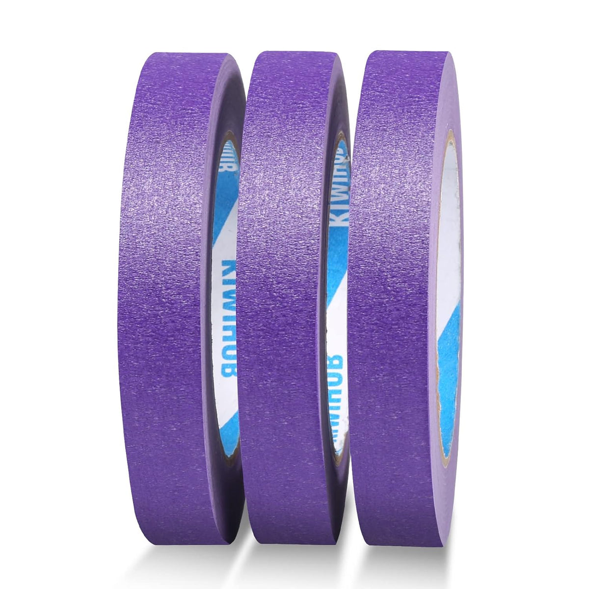 Purple Painters Tape,0.7" x 60 Yards x 3 Rolls (180 Yards Total) - Medium Adhesive Masking Tape for Painting,Labeling,DIY Crafting,Decoration and School Projects