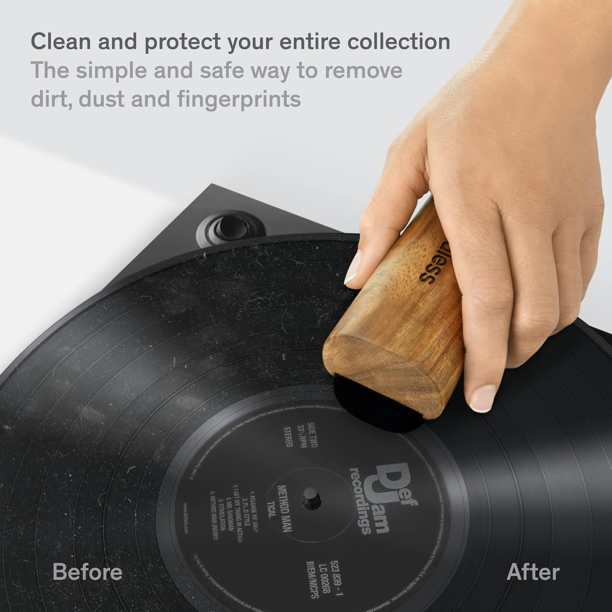 Vinyl Record Cleaning Kit - 5-in-1 Vinyl Cleaner Kit Includes Record Brush, Stylus Cleaner, Cleaning Solution, Nylon Brush & Metal Case