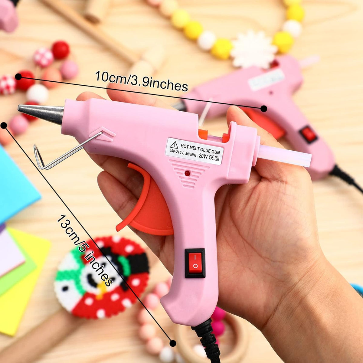 Zhengmy 24 Pcs Mini Hot Glue Gun with 40 Sticks Crafts Hot Glue Guns High Temp Repairs Kit for School DIY Arts Class Projects Office Home Quick Repairs