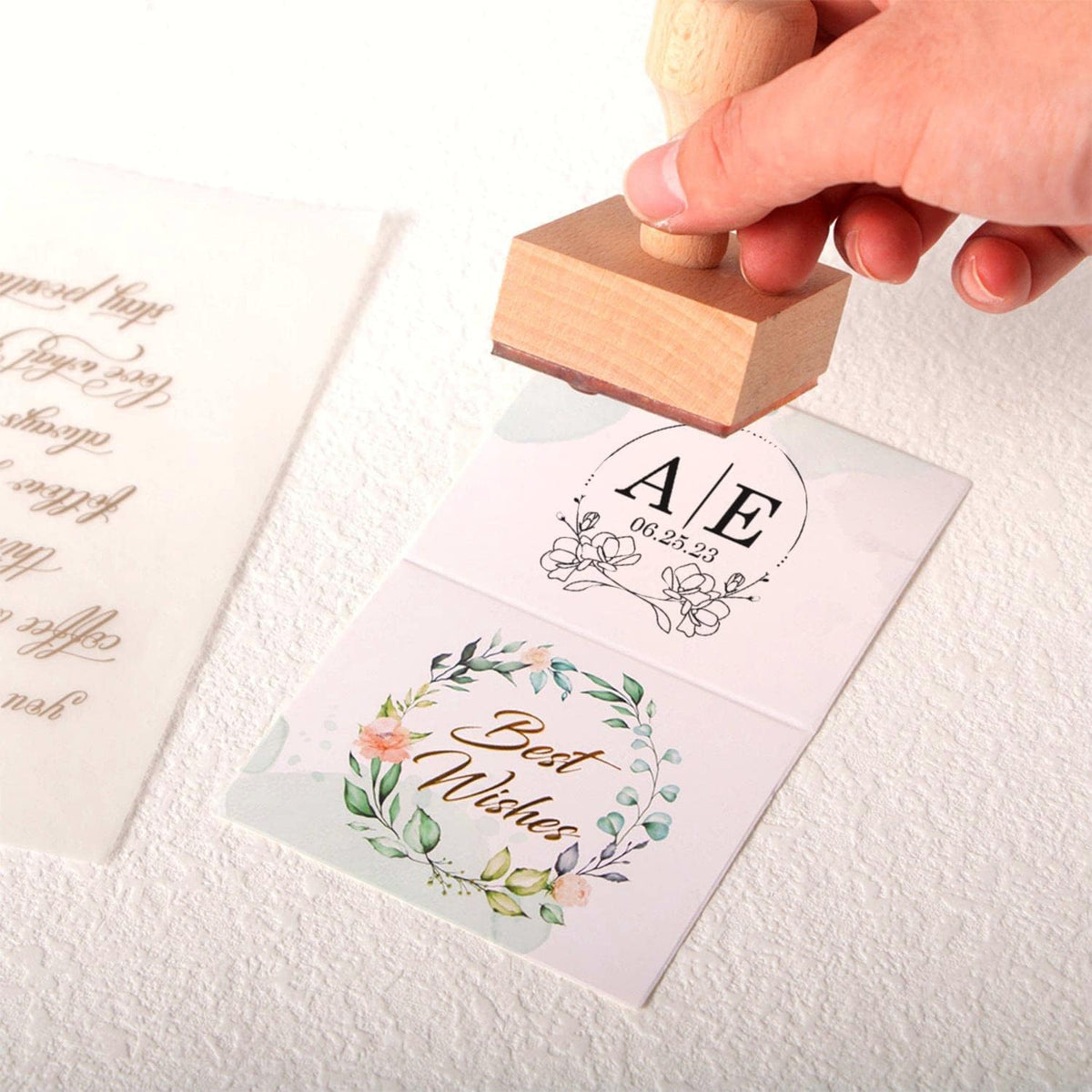 Custom Logo Text Stamp - Personalized Stamp Clearly Impressions on Various Surfaces Custom Stamp for Business Logo Branding or Crafting Needs