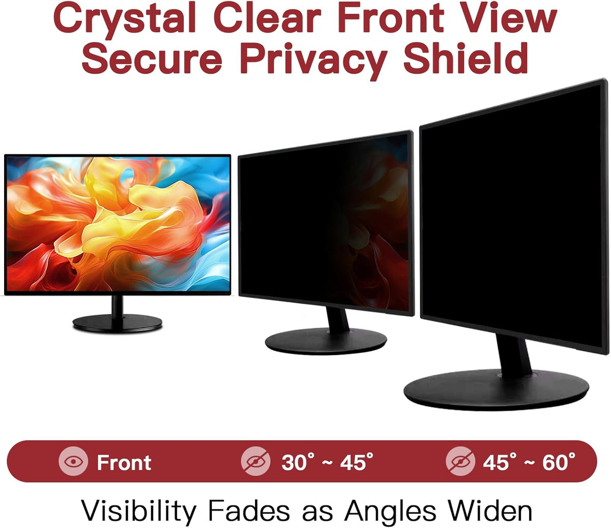2 Pack 23 Inch Privacy Screen for Computer Monitor 16:9 Aspect Ratio, Eye Protection Anti Glare Computer Screen Cover, Removable Anti-Scratch Computer Screen Privacy Shield for 23'' Widescreen Monitor