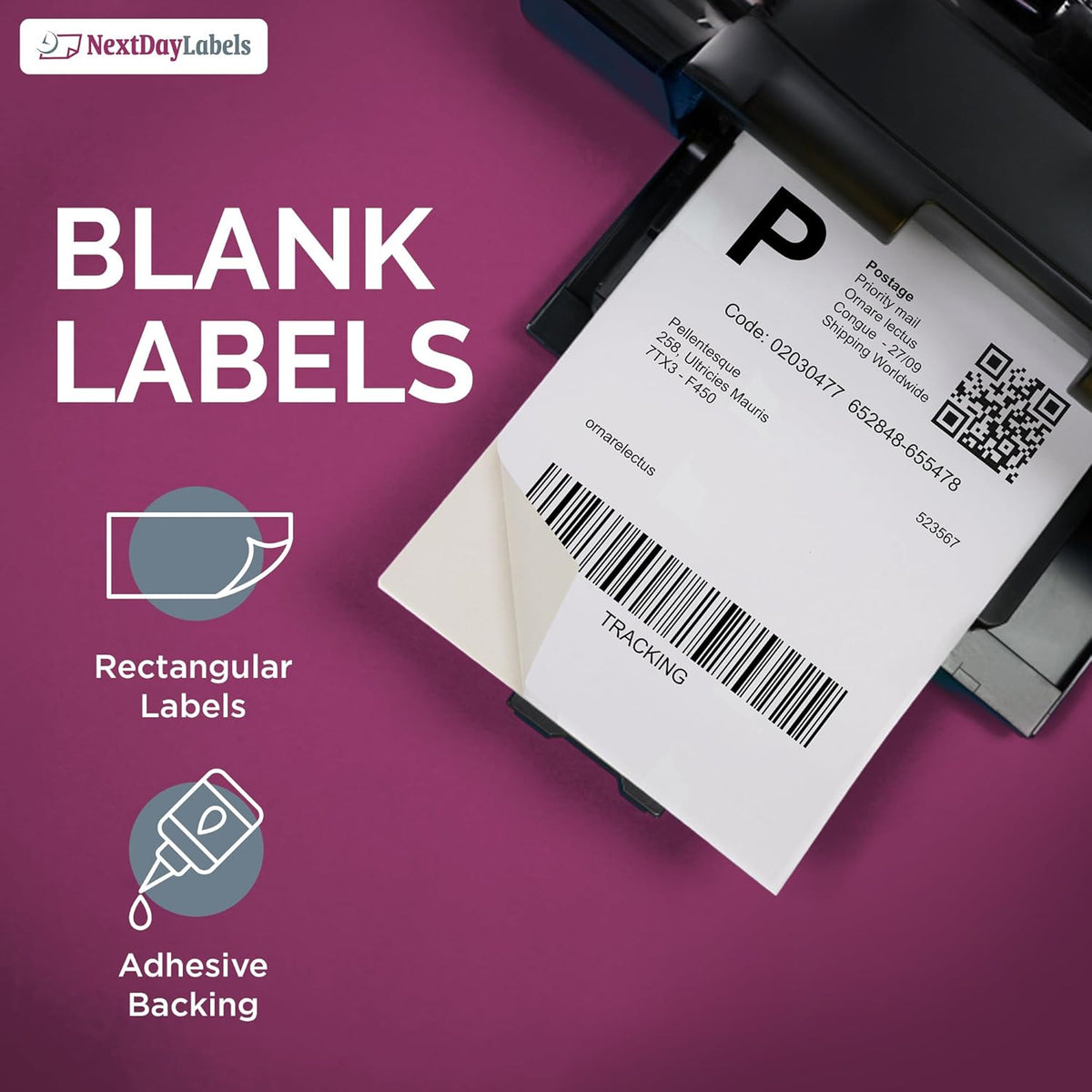 NextDayLabels - Full Page Labels 8.5 x 11 - White Shipping Labels - 8.5 x 11 Label Paper for Printer - Large Blank Matte Sticker Printer Paper - Laser/Inkjet Printer Labels (1 Per Sheet, 25 Labels)