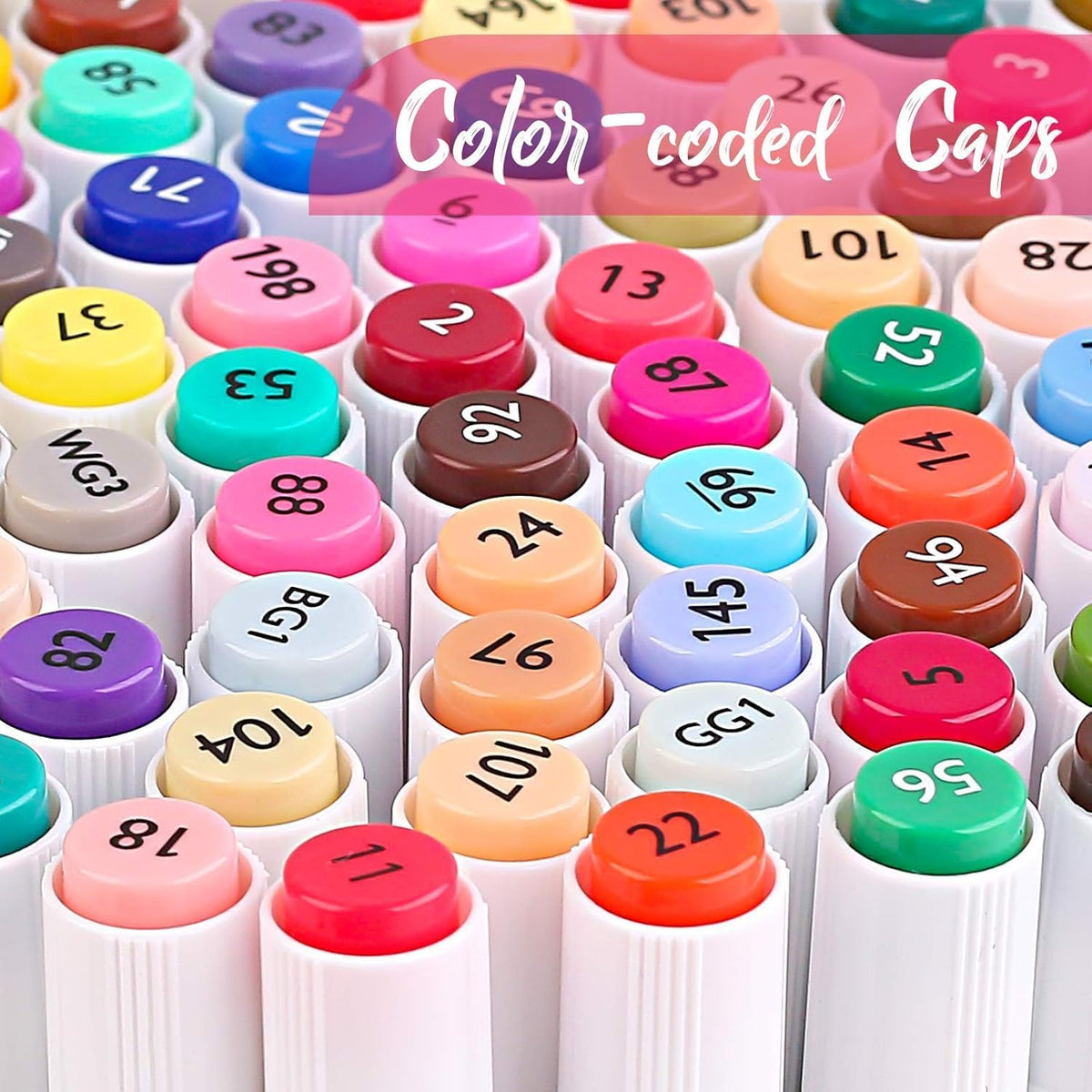 Taotree Alcohol Markers 101 Colors Dual Tips Art Markers Sketch Pens Set, Art Supplies Kit, Drawing Pens Set for Adult Coloring Books Painting, Sketching, Christmas Gifts for Teens Girls Boys Artists