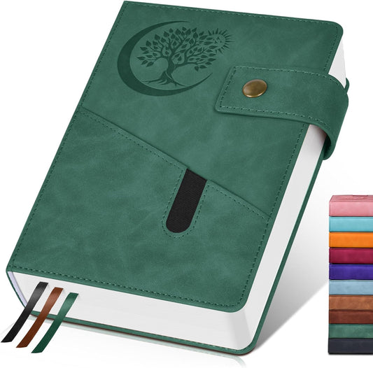 365 Page Thick Lined Journal Notebook for Men Women, A5 Leather Journals for Writing, Hardcover Notebooks for Work, School, Note Taking,Travel, Business,Personal Diary, College Ruled 5.9" x 8.4"