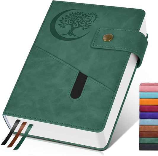 365 Page Thick Lined Journal Notebook for Men Women, A4 Large Leather Journals for Writing, Hardcover Notebooks for Work, School, Note Taking, Business, Travel Diary, College Ruled 8.5" x 11"