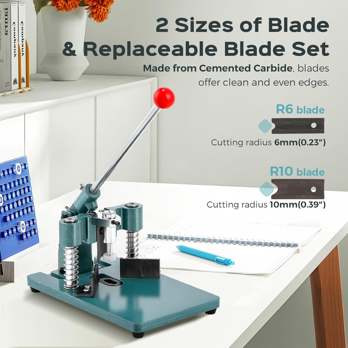 Bonvoisin Corner Rounder Punch, Heavy Duty Corner Cutter for Craft, Manual Paper Cutter with Replaceable Blade Set, 1 Inch Max Cutting Height