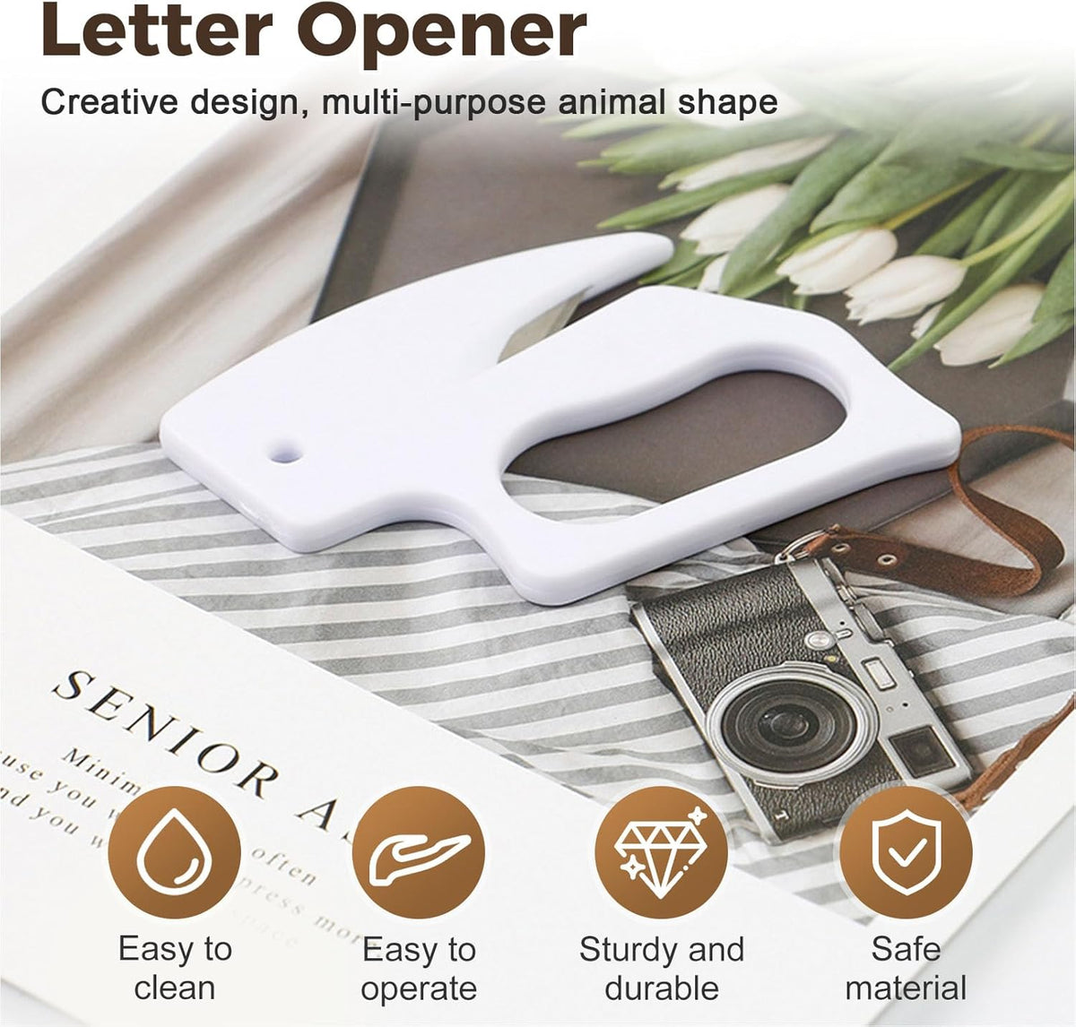 Envelope Opener, New Upgrade Envelope Opener Slitter with Concealed Blade, Envelope Opener for Office, Wrapping Paper Cutter Package Opener Tool (3 PCS)