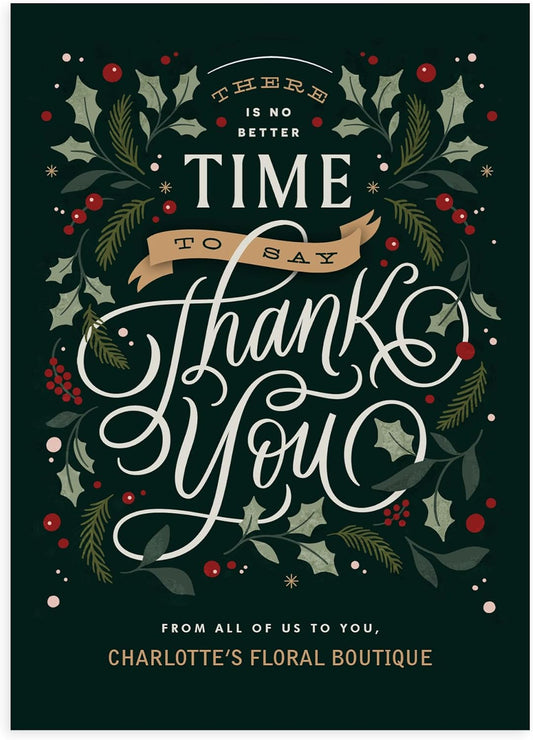 Let's Make Memories Personalized Business Christmas Cards with Envelopes - Premium Quality - 5x7-2025 Holiday Cards & White Envelopes - No Better Time - 100 ct