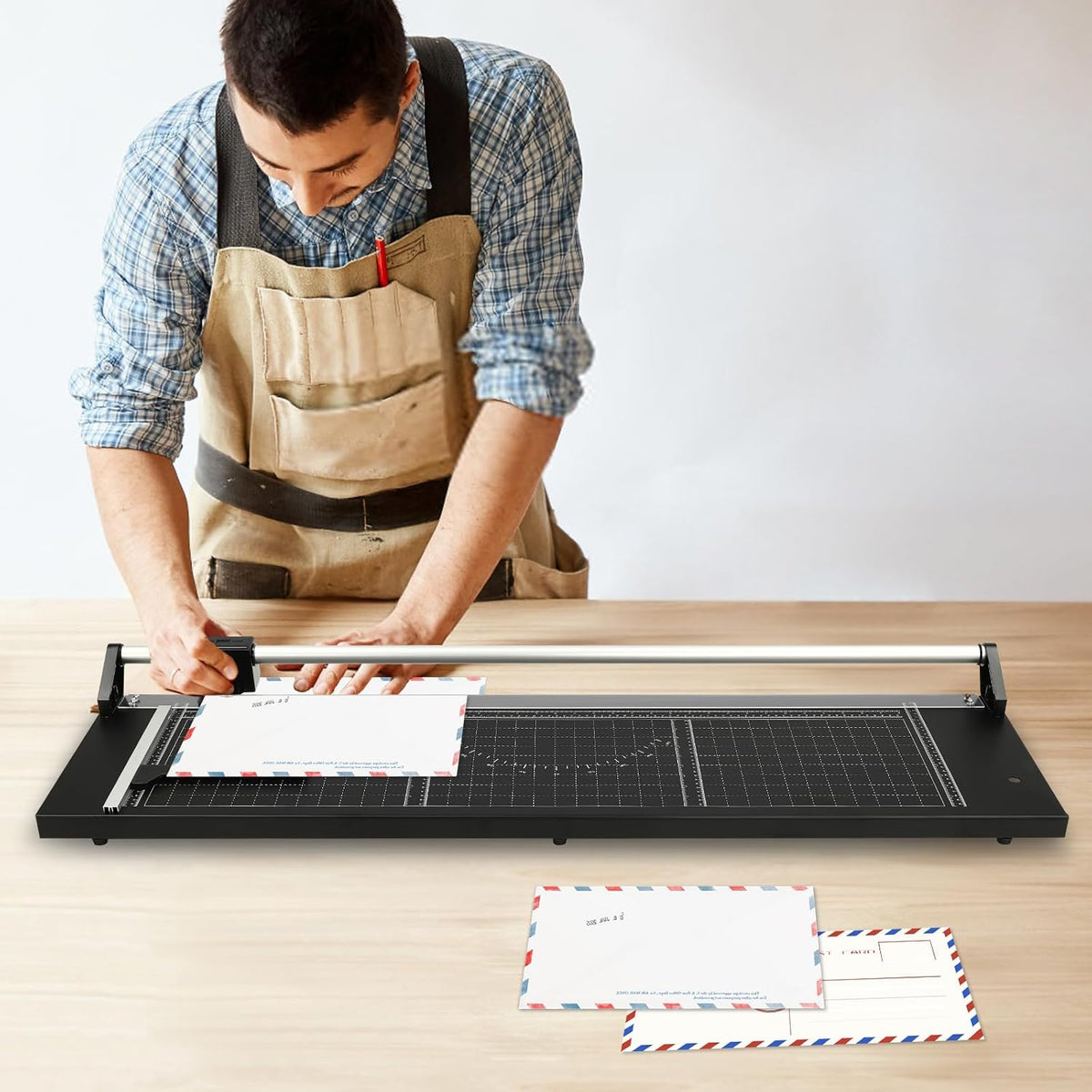24/36 Inch Manual Rotary Paper Trimmer Precision Photo Paper Cutter for Craft Paper, Photo, Coupon, Label and Cardstock (36in)