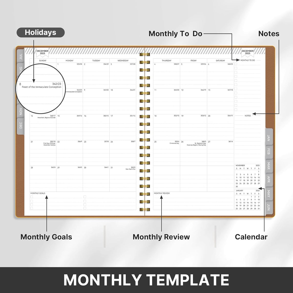 GETINK Appointment Book 2025-2026 Weekly Daily Hourly Planner 8.5"x11" Spiral Bound, Jul. 2025 - Jun. 2026, Laredule Appointment Planner 2025 with 15-Minute Increments, Flexible Cover, Pink