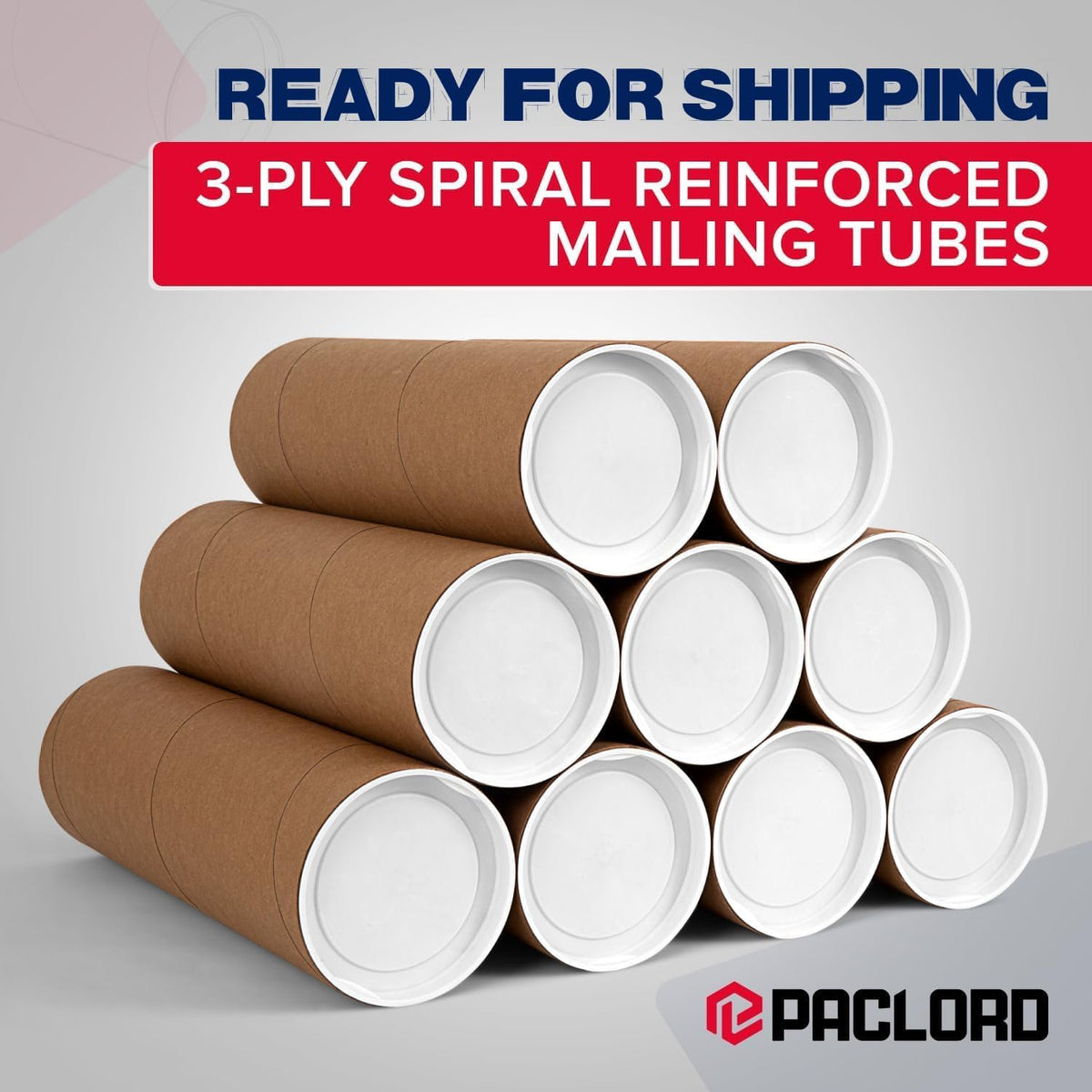 3" x 12" Heavy-Duty Reinforced Cardboard Mailing Tube, Pack of 6 Tubes with 12 Caps – Secure USPS Approved – Great for Shipping and Storing of Prints, Artwork, Posters or Documents