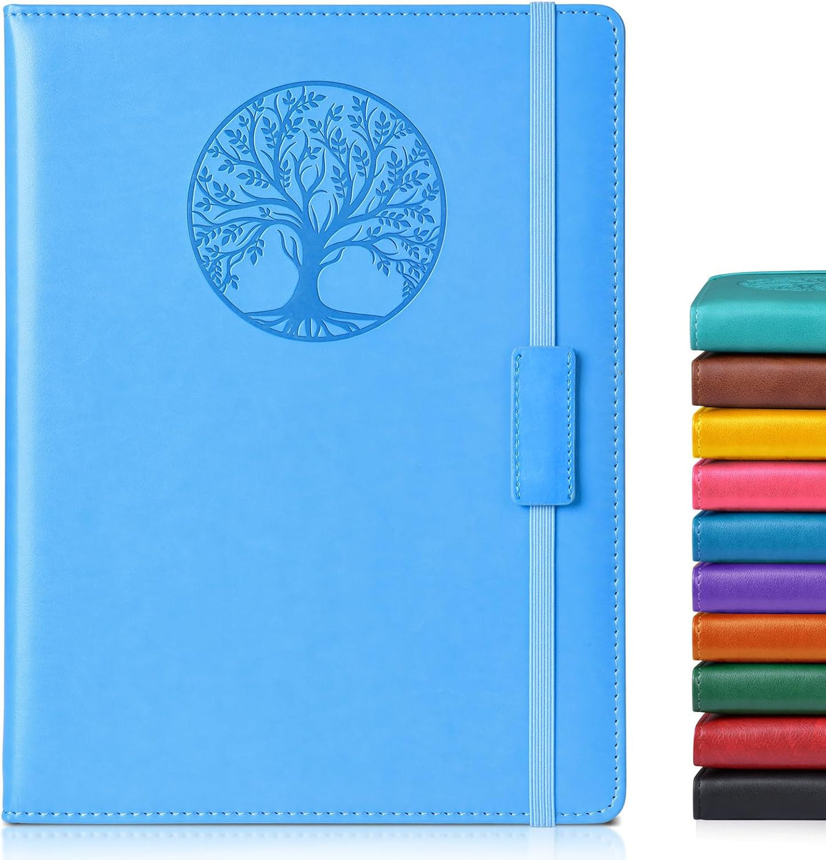 Lined Journal Notebook for Women Men,256 Pages B5 Large Hardcover Leather Journals for Writing,Travel,Business,Work,School,College Ruled Notebooks for Note Taking,Diary Notepad 7.8"×10.2"