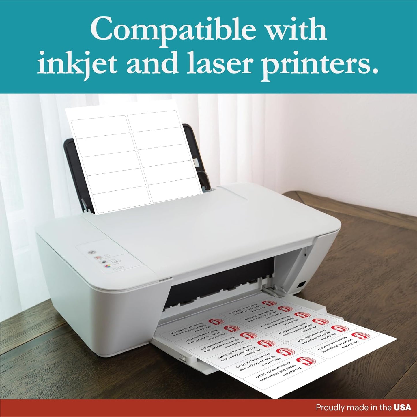 Premium Label Supply White Sticker Address Labels – 4" x 1.5" – Laser/Inkjet Compatible – (12 per Sheet), 1000 Sheets – 12,000 Total Adhesive Labels