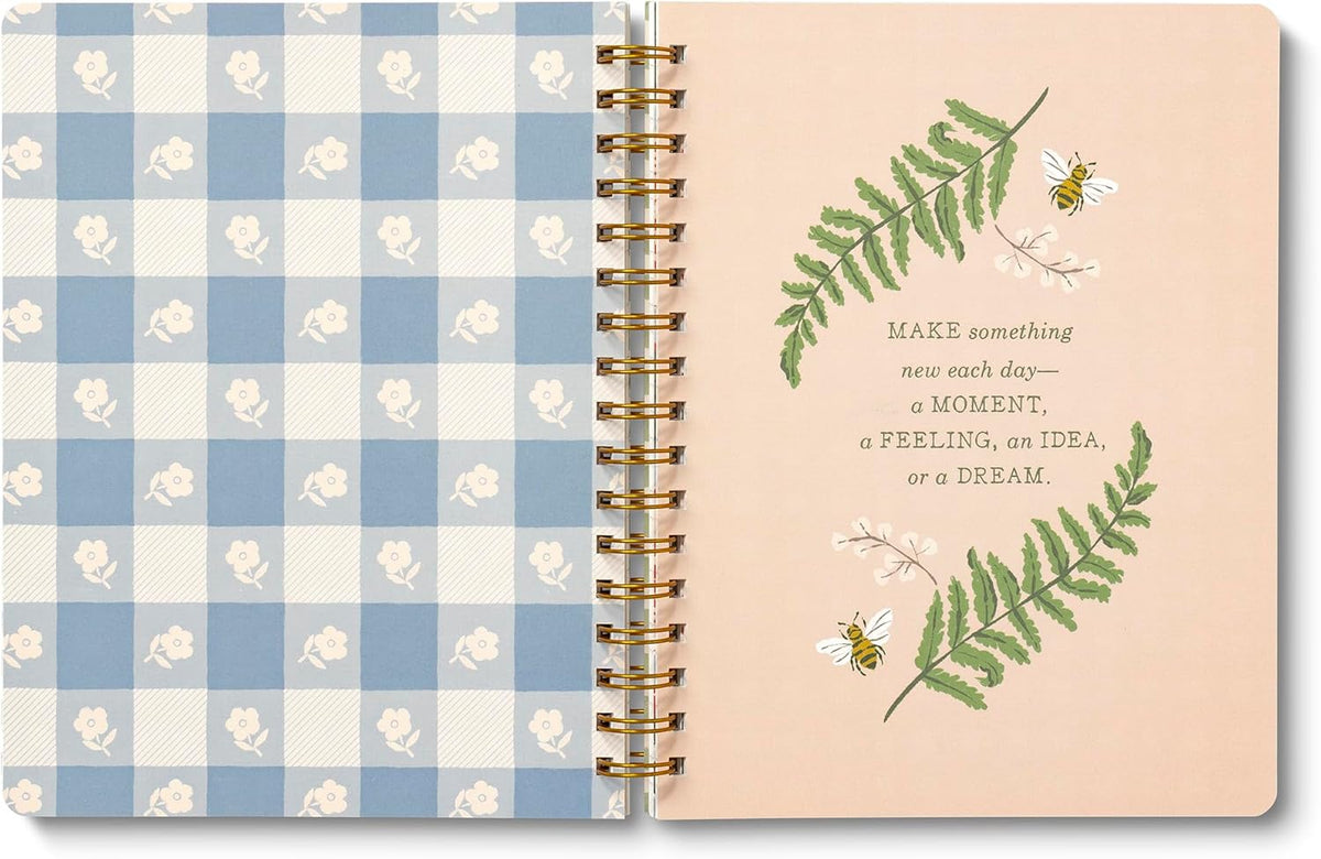 Compendium Spiral Notebook — Joy Is Handmade. — A Designer Spiral Notebook with 192 Lined Pages, College Ruled, 7.0" W x 9.25" H