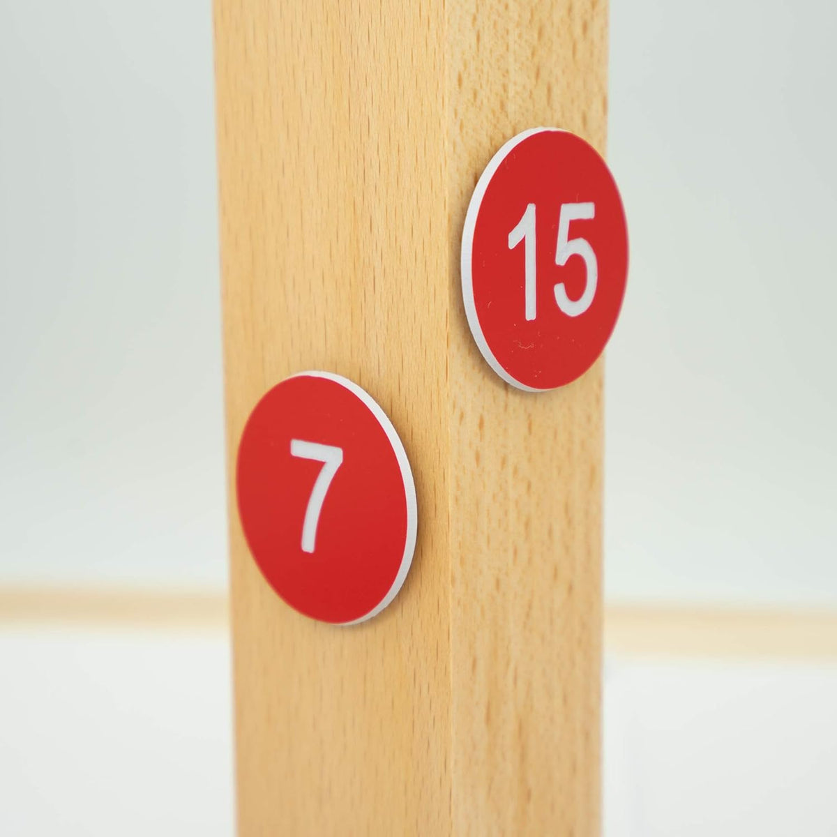 StayMax Plastic Number Tags Engraved Numbered Tags Without Hole (301-500, Red)