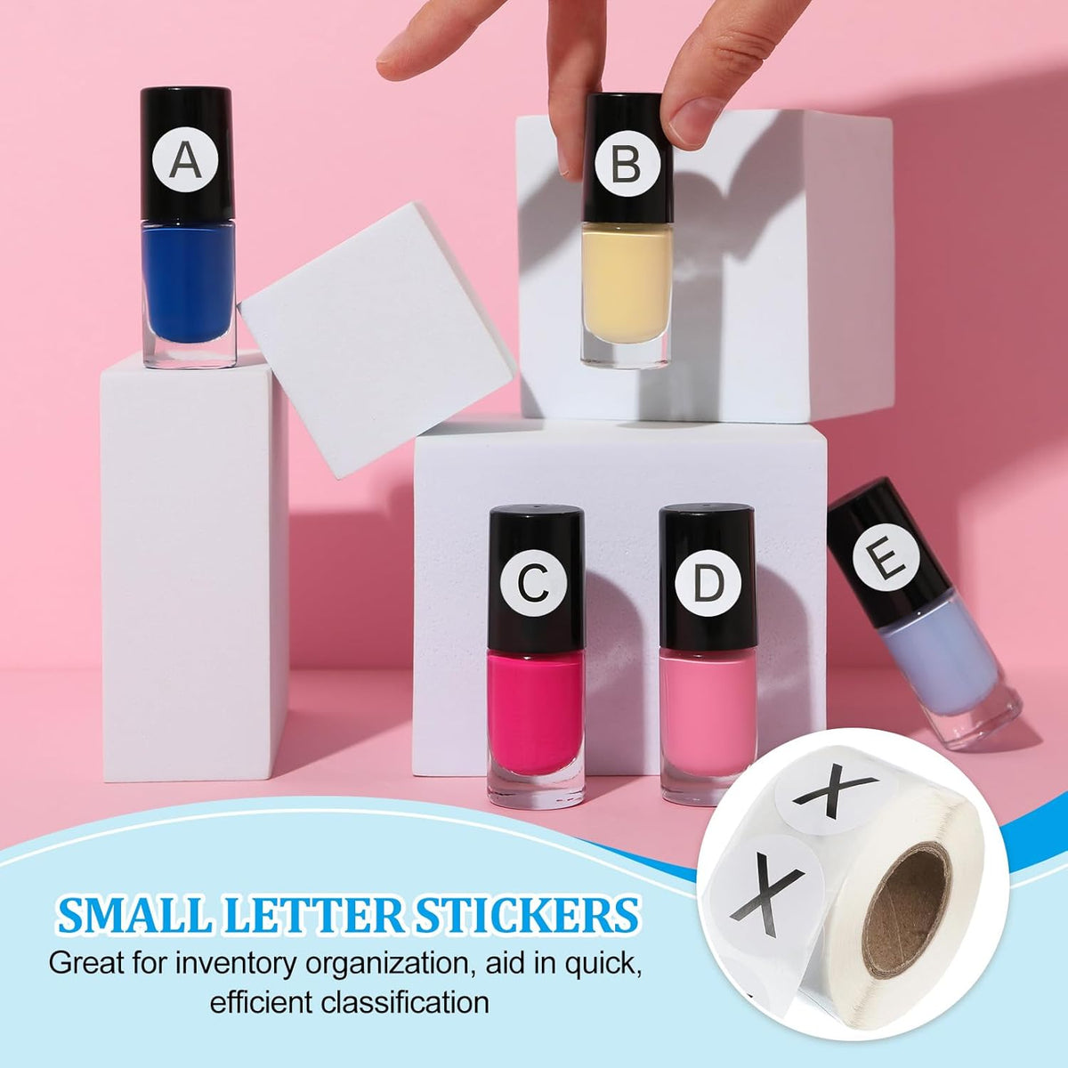 PATIKIL 1" Letter X Stickers, 4 Rolls Self-Adhesive Alphabet Round Circle Dots Labels for Organization Storage Inventory Boxes Scrapbook Craft 2000 Pcs Total