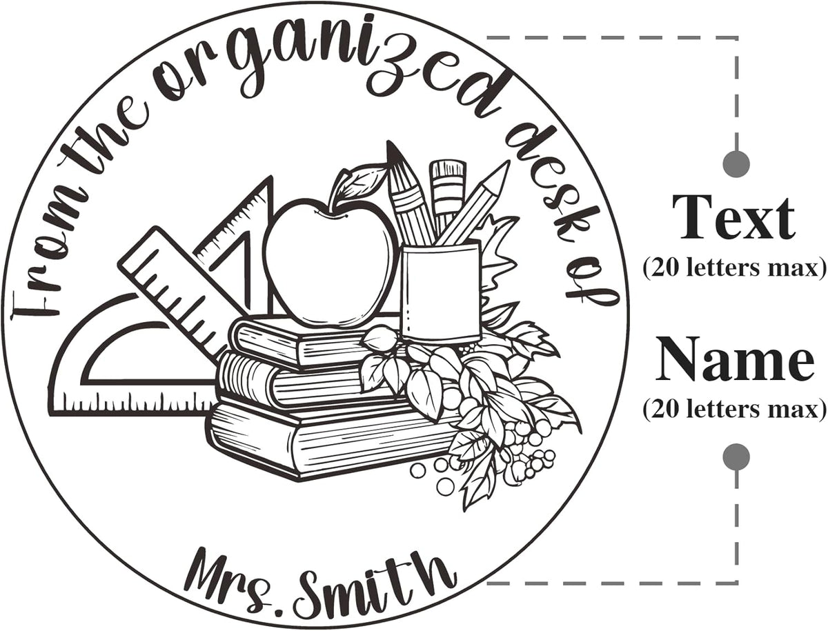 from The Library of Embossers & Stamps Custom Color Self-Inking Stamp with Your Name or Design Great for Personalizing Books, Text Books and Journals (25)