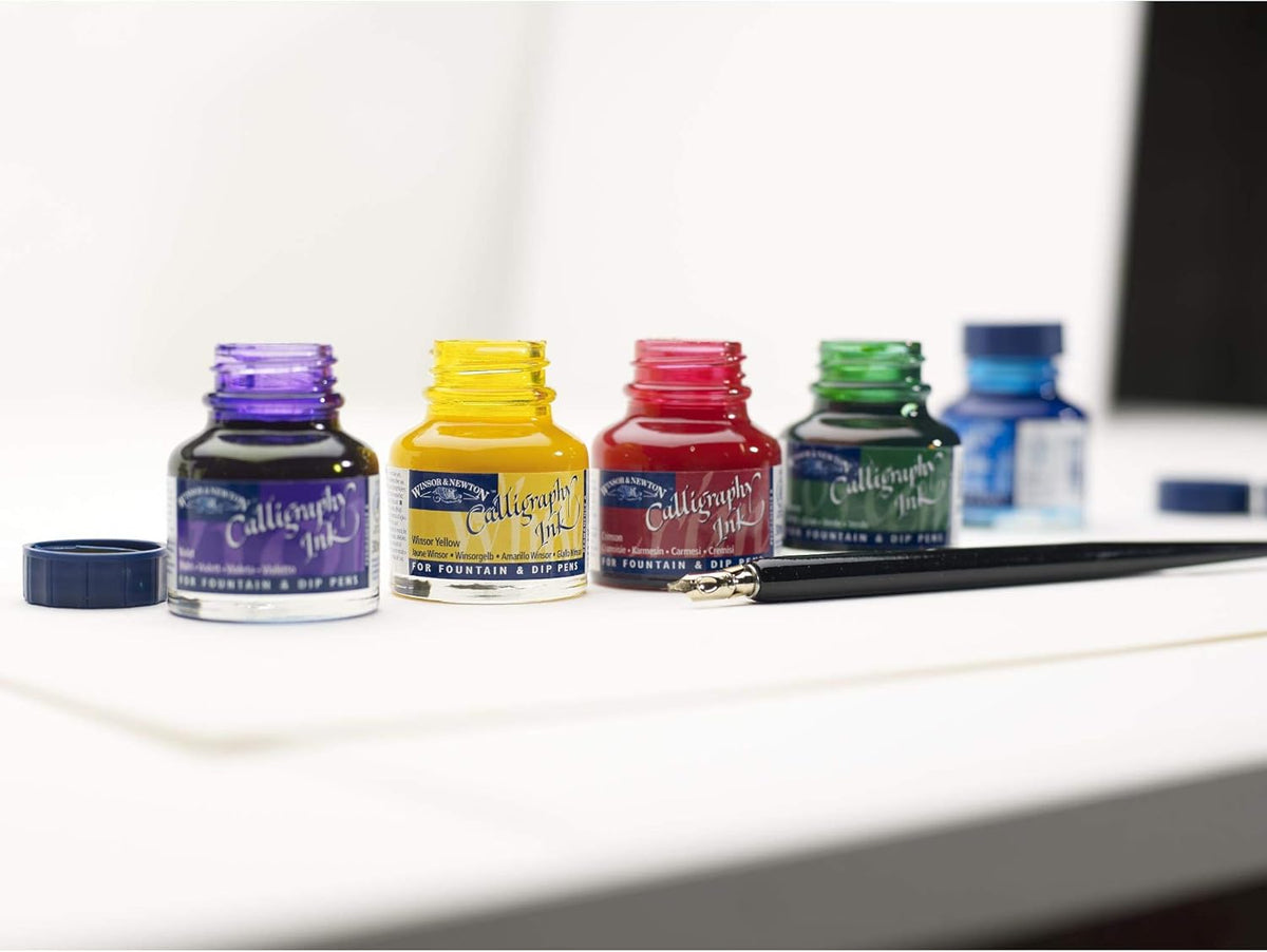 Winsor & Newton Calligraphy Ink, 30ml (1-oz) Bottle, Dark Blue