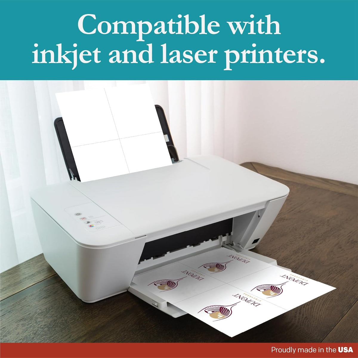 Premium Label Supply White Sticker Shipping Labels – 4.25" x 5.5" – Laser/Inkjet Compatible – (4 per Sheet), 2000 Sheets – 8000 Total Adhesive Labels