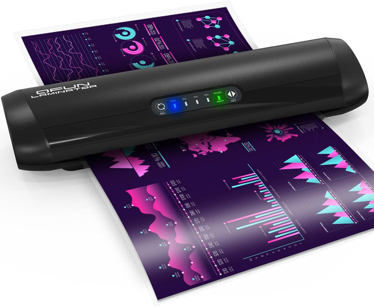 3-10 Mil Commercial Laminator Machine with Laminating Sheets, 4-Roller Jam-Free Thermal Laminator Machine 11x17, Fast Warm-up 13 Inch Laminating Machine, Hot Lamination Machine for Office School Home