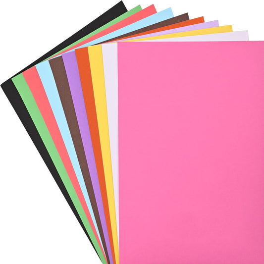 VinTS 50 Pcs Colored Poster Boards,11.7x16.5 Inches 10 Assorted Color Poster Board Paper 220g Bright Poster Board Bulk for Back to School Arts, Classroom Crafts, Exhibits and Notices