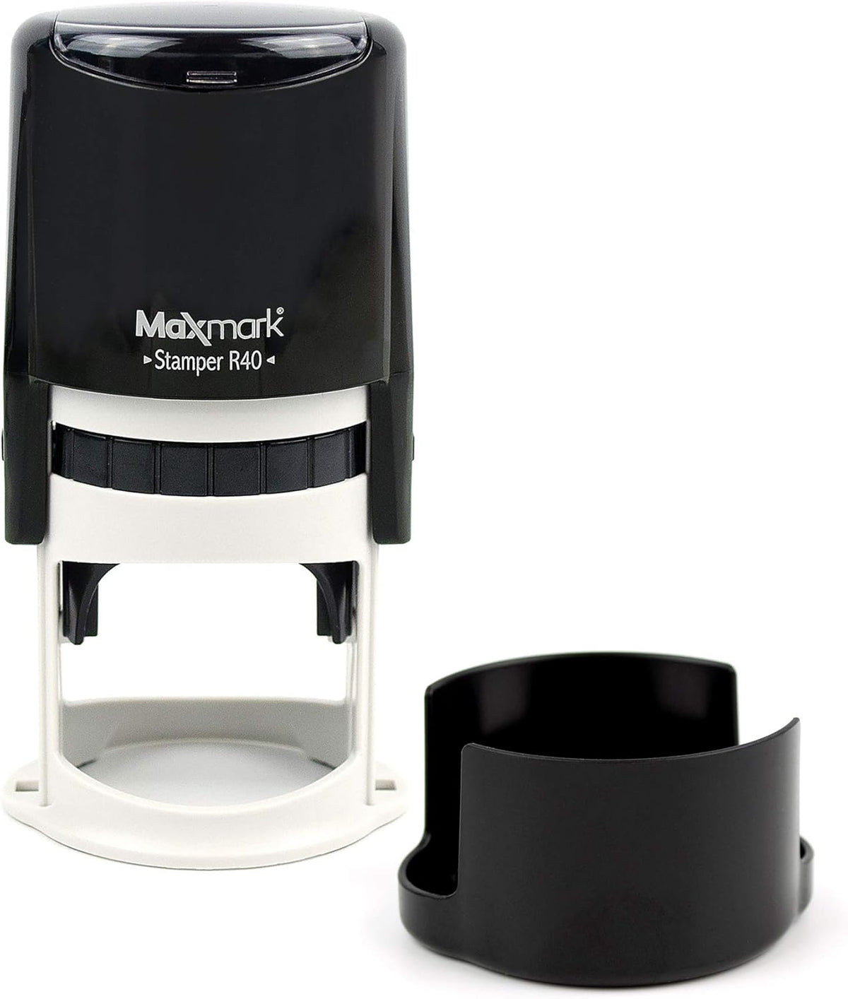 Round Notary Stamp for State of Oklahoma- Self Inking Stamp - Top Brand Unit with Bottom Locking Cover for Longer Lasting Stamp - 5 Year Warranty