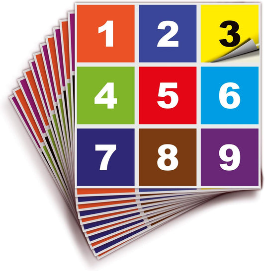 iSYFIX Multicolor Consecutive Number Stickers – 1 to 100, 2-inch, 1 Set – Vinyl Self Adhesive Premium Decal, Ideal for Inventory, Storage, Organizing, Boxes, Toolbox, Lockers & More, Indoor/Outdoor