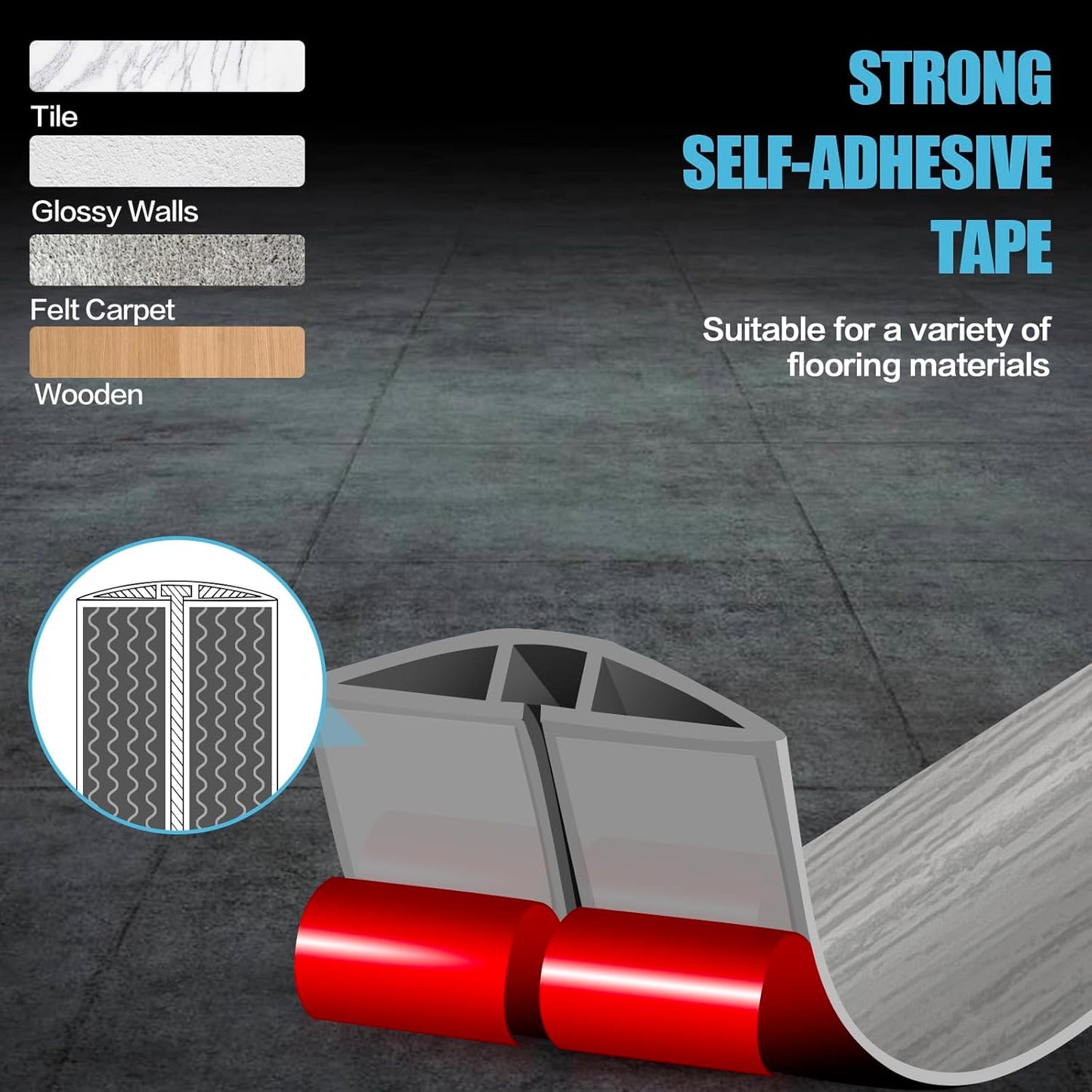 Floor Cord Cover Self Adhesive Cord Hider,10FT Cable Management, Extension Strip Protector for Wires, Prevent Cable Trips for Offices, Gyms, Exhibitions Cavity:0.39"(W) x 0.27"(H) Gray Wood