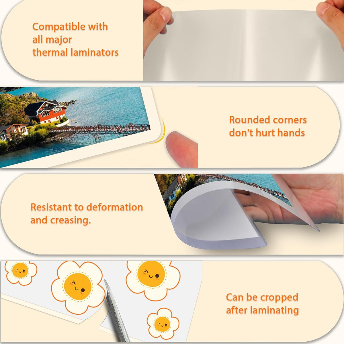 Laminating Sheets 100 Pack, 3 Mil Clear A4 Thermal Laminate Pouches, 8.7 x 11.9-inch Lamination Sheet, Laminator Plastic Paper Hold 8.5 x 11 inch, Suitable for Paper/Photo/Card/Notecard