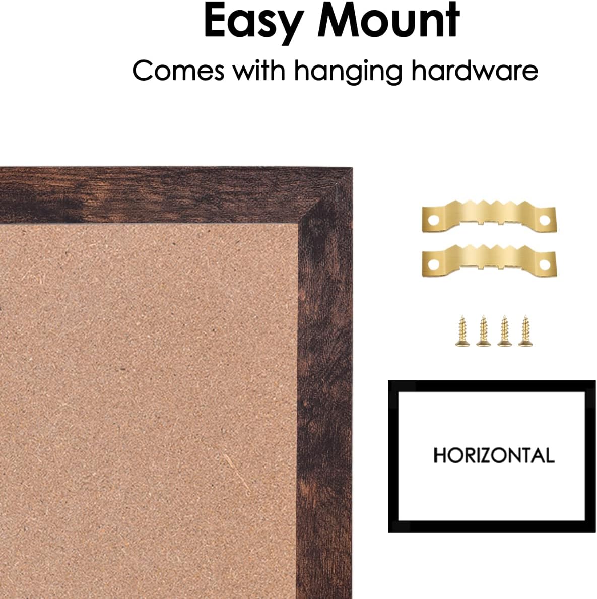 TORASO Magnetic Chalkboard Calendar Corkboard, Small Combination Chalk Board Bulletin Board, 13" x 17",Walnut Brown Framed Blackboard Calendar Cork Combo Board(ZHHB-BN-3343)